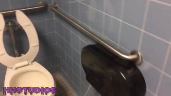 It Shopping With Step Mom And Sis Step Son Jerks Off In A Public Restroom